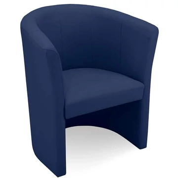 Club fotel, egyszemélyes, műbőr huzat - kék