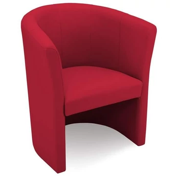 Club fotel, egyszemélyes, műbőr huzat - piros