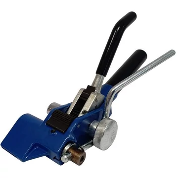 RM-E feszítő és reteszelő készülék hüvelyes acél hevederekhez