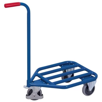 Fogantyús kocsi, 3 kerék, acél cső rakfelület 600 x 450 mm, teherbírás 150 kg