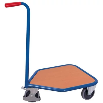 Fogantyús kocsi, háromkerekű, rakfelület bevonatos forgácslapból 600 x 450 mm, teherbírása 150 kg
