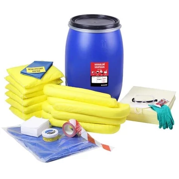 Szivárgásgátló szett, vegyszeres változat, 120 l-es fedeles dobban