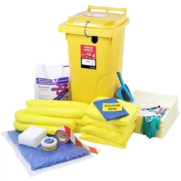 Professzionális szivárgásgátló készlet, vegyszeres változat, zárható mobil tartályban