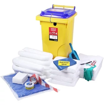 Professzionális szivárgásgátló készlet, olaj kivitel, zárható mobil tartályban