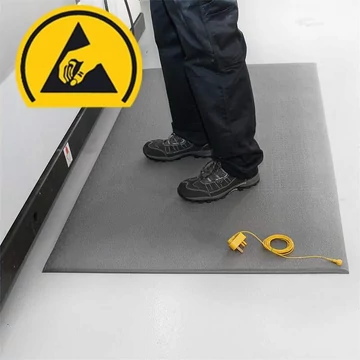 ESD padlószőnyeg Cobastat 1,5 x 0,9 m tartozékokkal, szürke színű