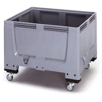 BigBox polietilénből, tömör fal, 1200 x 1000 x 790 mm, kerekekkel