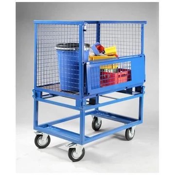 Raklap alváz, 1220 x 820 mm, magasság 650 mm, teherbírás 500 kg, kék színű RAL5010