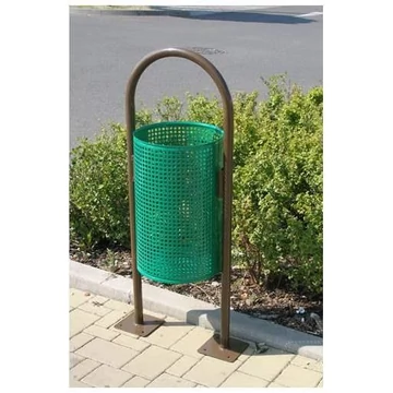 Hulladéktartály külső, perforált lemezből, kapacitás 35 l, magasság 490 mm