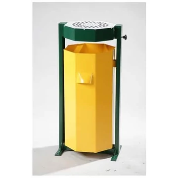 Hulladékgyűjtő tartály kint, hamutartó rögzítéssel, kapacitás 80 l, magasság 730 mm