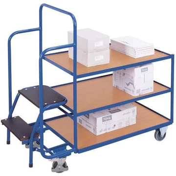 VARIOfit komissiózó kocsi 3 polccal, 1000 x 600 mm, magasság 1135 mm