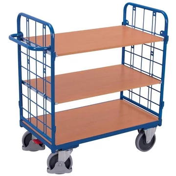 VARIOfit polcos kocsi  2 végfallal, magassága 1216 mm, 3 szint 1000x700 mm, teherbírása 500 kg