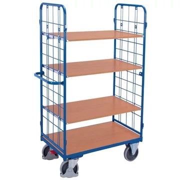 VARIOfit polcos kocsi  2 végfallal, magassága 1816 mm, 4 szint 1000x700 mm, teherbírása 500 kg