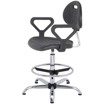PRO STANDARD CHL ESD munkahelyi forgószék, magas kivitel karfákkal, csúszótalpakkal és lábtartó gyűrűvel