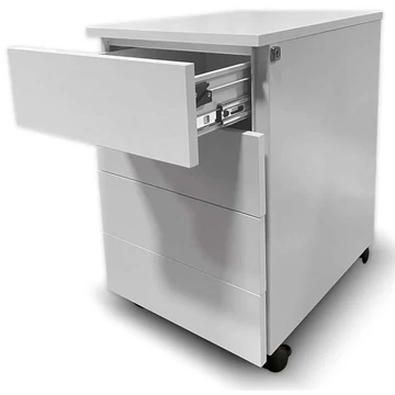 STEEL fiókos konténer, 4 fiók, világosszürke RAL7035