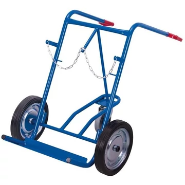 VARIOfit gázpalackos kocsi, 2 db 210–250 mm átmérőjű palackhoz, tömör gumiabroncsokhoz 1 tartókerékkel