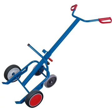 VARIOfit hordószállító kocsi 2 támaszkerékkel, teherbírása 250 kg, tömör gumiabroncsok