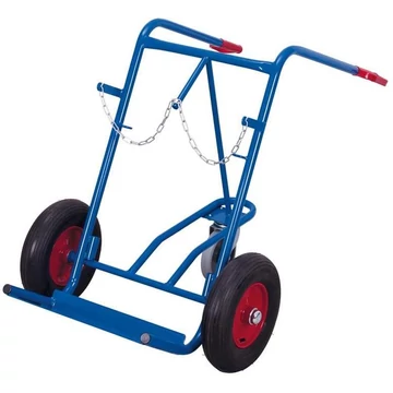 VARIOfit gázpalackos kocsi, 2 db 210-250 mm átmérőjű palackhoz, légtömlős kerekekkel 1 támasztókerékkel