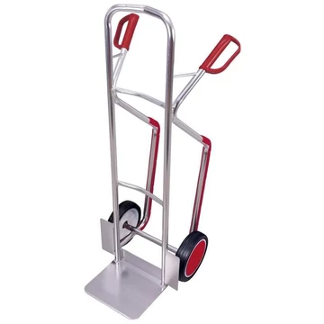 VARIOfit alumínium Molnárkocsi, műanyag csúszkák, teherbírás 200 kg, lapát 320 x 250 mm, tömör gumiabroncsok