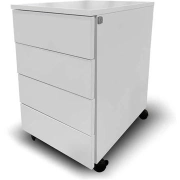 STEEL fiókos konténer, 4 fiók, világosszürke RAL7035