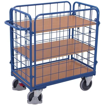 VARIOfit polcos kocsi  4 magas fallal, teljes magasság 1216 mm, 3 szint 1000x600 mm, teherbírás 500 kg