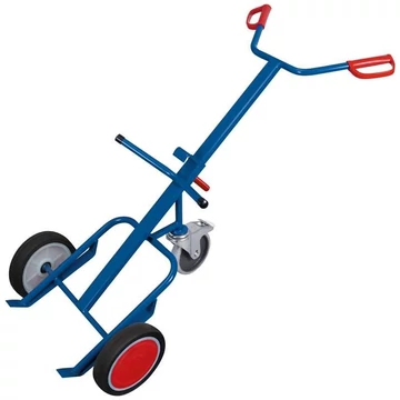 VARIOfit hordószállító kocsi 1 támasztókerékkel, teherbírása 250 kg, tömör gumiabroncsok