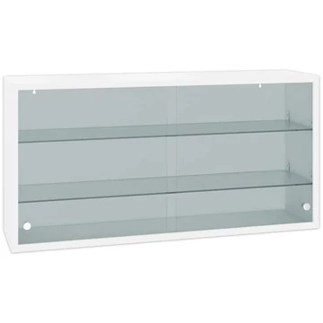 Acél fali szekrény, üveg tolóajtókkal, sz x ma x mé: 1000 x 500 x 250 mm, szín: fehér RAL9010