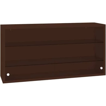 Acél fali szekrény, üveg tolóajtókkal, szélesség x magasság x mélység: 1000 x 500 x 250 mm, színes barna RAL8016