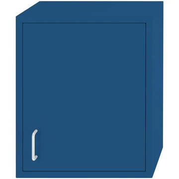 Acél fali szekrény, szárnyas ajtókkal, szélesség x magasság x mélység: 400 x 500 x 250 mm, kék színű RAL5010