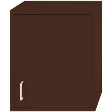 Acél fali szekrény, szárnyas ajtókkal, szélesség x magasság x mélység: 400 x 500 x 250 mm, szín: barna RAL8016