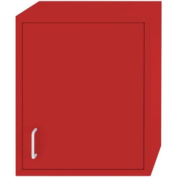Acél fali szekrény, szárnyas ajtókkal, szélesség x magasság x mélység: 400 x 500 x 250 mm, szín: vörös RAL3020