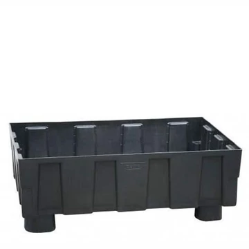 Euro-PE gyűjtőtálca 1205 x 805 mm, 4 lábbal rács nélkül