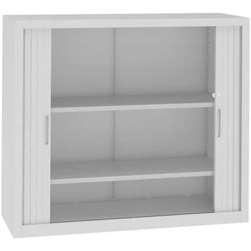 Redőnyös szekrény, ma x sz x mé: 1040x1200x435 mm, ház színe szürke RAL7035, redőny szürke