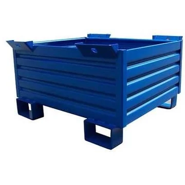 Rakodótartály - nagy teherbírású változat, professzionális, teher 2000 kg, HxS 1200x1000 mm, kék RAL5010