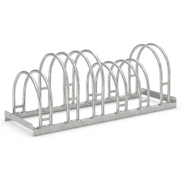 Kerékpártartó - íves kivitel, kétoldalas, 6 parkolóhely