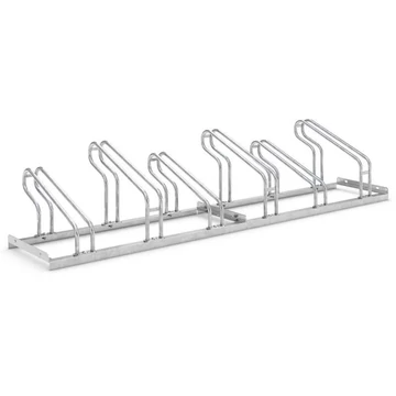 Kerékpár állvány - hajlított csőkonzolokkal, helytakarékos, egyoldalas, 6 parkolóhely