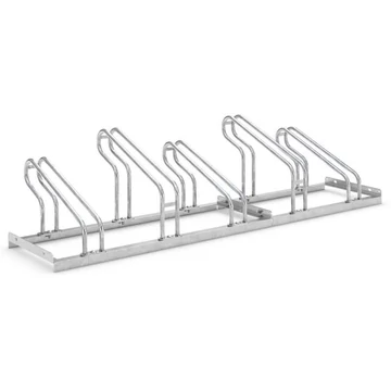 Kerékpár állvány - hajlított csőkonzolokkal, helytakarékos, egyoldalas, 5 parkolóhely