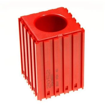 Műanyag doboz HSK 40 típusú szerszámeltávolításhoz, 5x5 modul, piros színű.