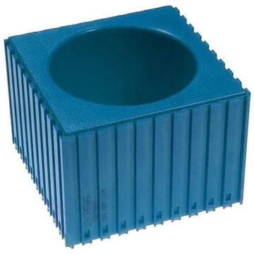 Műanyag doboz HSK 100 típusú szerszámeltávolításhoz, 10x10 modul, kék színű.