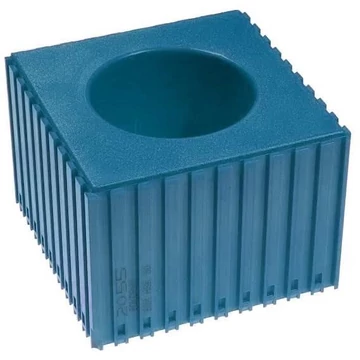 Műanyag doboz HSK 80 típusú szerszámeltávolításhoz, 10x10 modul, kék színű.