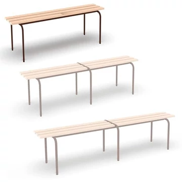 Univerzális pad, egymásra rakható, hossza 1200 mm, a keret színe barna RAL8016