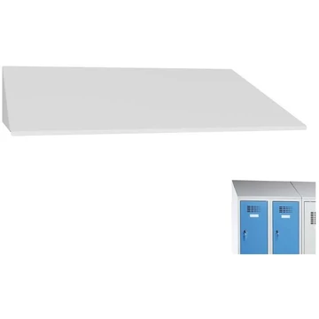 Dőlt tető WEMO ruhatárhoz, szélesség 900 mm, világosszürke RAL7035