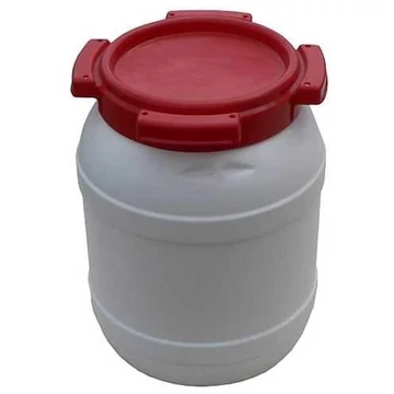 Szélesszájú hordó csavaros fedéllel, kapacitása 6,4 l, anyag HDPE