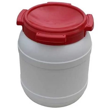 Szélesszájú hordó csavaros fedéllel, kapacitása 15,4 l, anyag HDPE