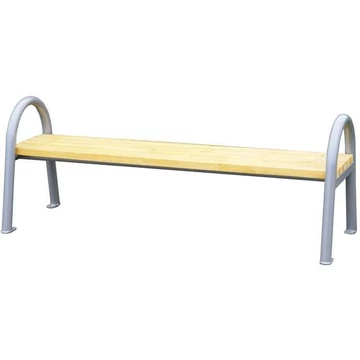 Pad tömörfa lécekkel, acél váz ezüstre festve