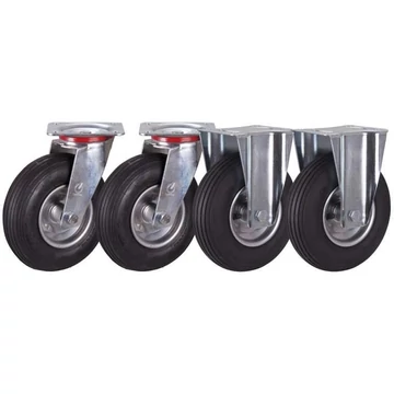 légtömlős kerekek 230 mm - felár 1 készlet = 4 darab, teljes terhelhetőség 390 kg