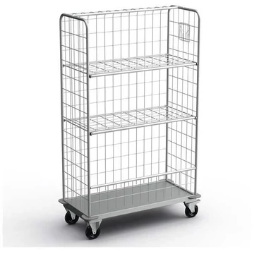 Kocsi lehajtható polcokkal, ma x sz x mé: 1060 x 540 x 1720 mm