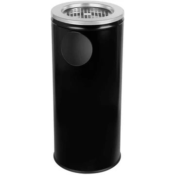 MARCO álló hamutartó, acéllemez, porszórt fekete, magassága 670 mm, térfogata 33 l