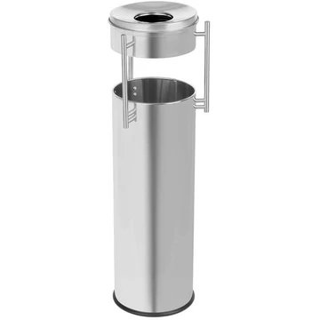 ALDA LUX álló hamutartó, matt rozsdamentes acél, H 750 mm, átmérője 200 mm