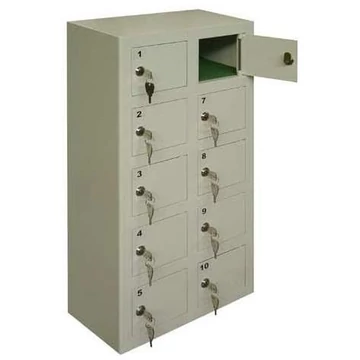 Megerősített kis rekesz, 2x5 rekesz, ma x sz x mé: 780x390x200 mm, szürke szín RAL7035