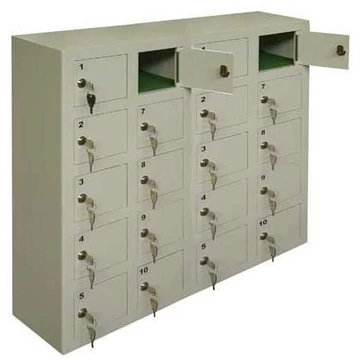 Megerősített kis rekeszszekrény, 4x5 rekesz, ma x sz x mé: 780x750x200 mm, szürke szín RAL7035